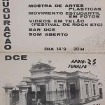 Cartaz "Inauguração DCE" - 1984 Cartaz "Inauguração DCE" - 1984