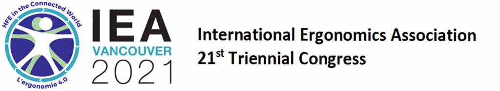 IEA Vancouver 2021 - Associação Internacional de Ergonomia - 21º Congresso Trienal