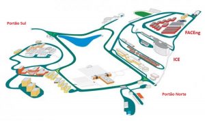 Mapa esquem&aacute;tico do Campus Juiz de Fora