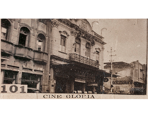 Antiga faixada do Cine Glória.