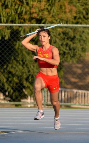 The Chinese athlete has improved her techniques on javelin throw (Photo: Alexandre Dornelas/UFJF)