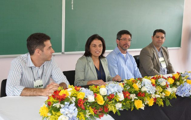 A vice-reitora da UFJF, Girlene Alves da Silva, compôs a mesa de abertura do evento nacional (Foto: Alexandre Dornelas/UFJF)