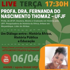 Evento com a pesquisadora Fernanda Thomaz é gratuito e aberto ao público