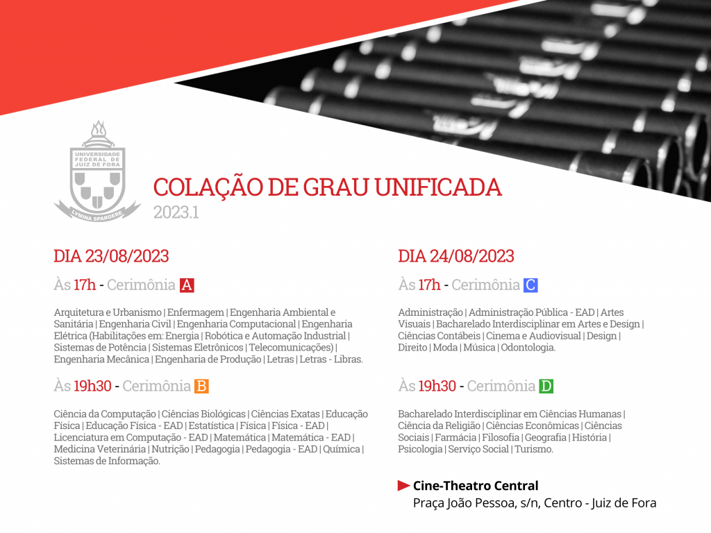 Próxima Colação de Grau Unificada será nos dias 23 e 24 de agosto