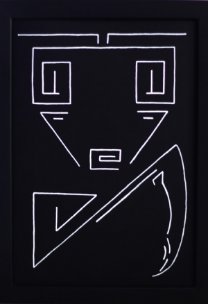 Entre ângulos e curvas um gafanhoto se descortina em 'Animinimalis'