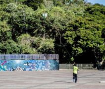 Criança soltando pipa em julho de 2017 (Foto: Gustavo Tempone/UFJF)