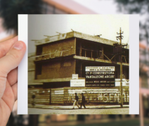 Construção do prédio da antiga Reitoria, hoje Museu de Artes Murilo Mendes, inaugurado em 1966, um marco histórico para a UFJF. (Foto: Acervo Humberto Ferreira)