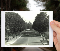 Registro do acesso às Faculdades de Engenharia e ao Instituto de Artes e Design da UFJF na década de 1980 (Foto: Arquivo Histórico da UFJF)