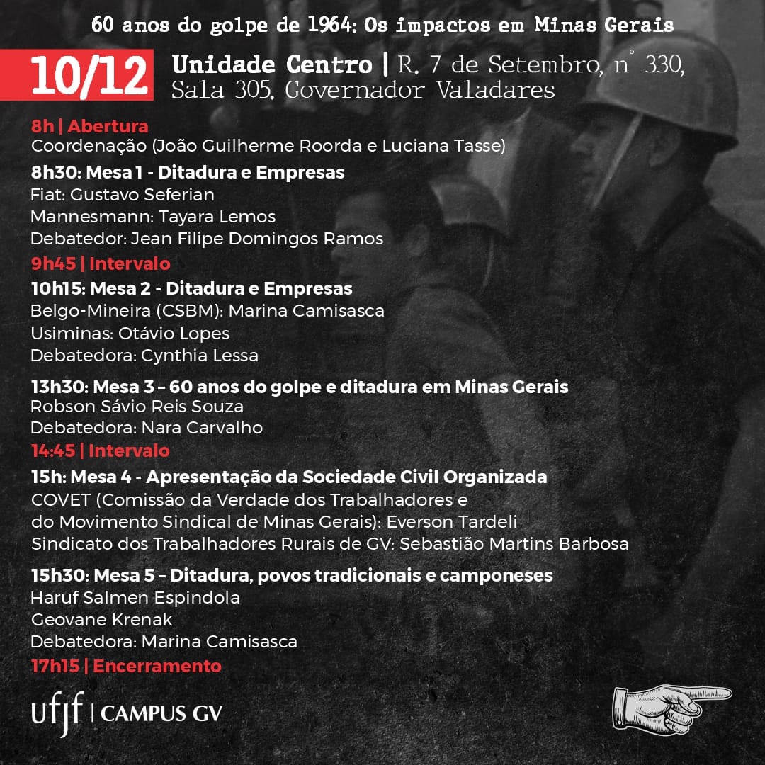 Seminário “60 anos do golpe de 1964”