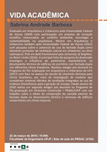 Vida Acadêmica - Sabrina Andrade Barbosa