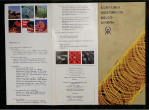 Folheto publicitário da Siderúrgica Belgo-Mineira.. Fonte: coleção Galba di Mambro