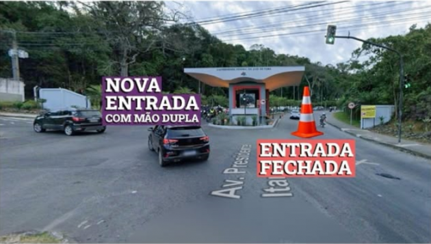 UFJF tem interdição parcial na entrada pelo Pórtico Sul