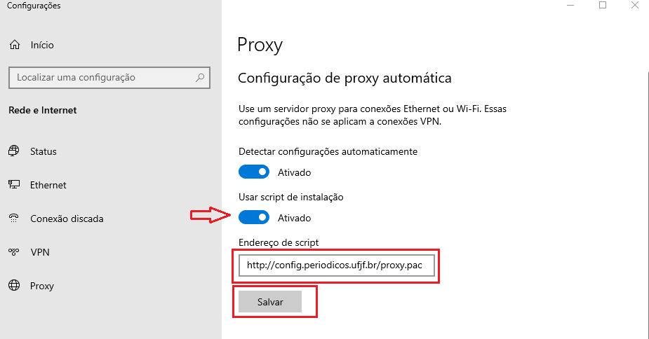 Passo 3 - Tutorial de configuração do proxy no Google Chrome