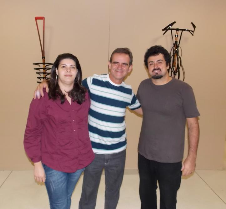 Marcillene, Gerson Guedes (pro reitor de Cultura) e Tonil Braz