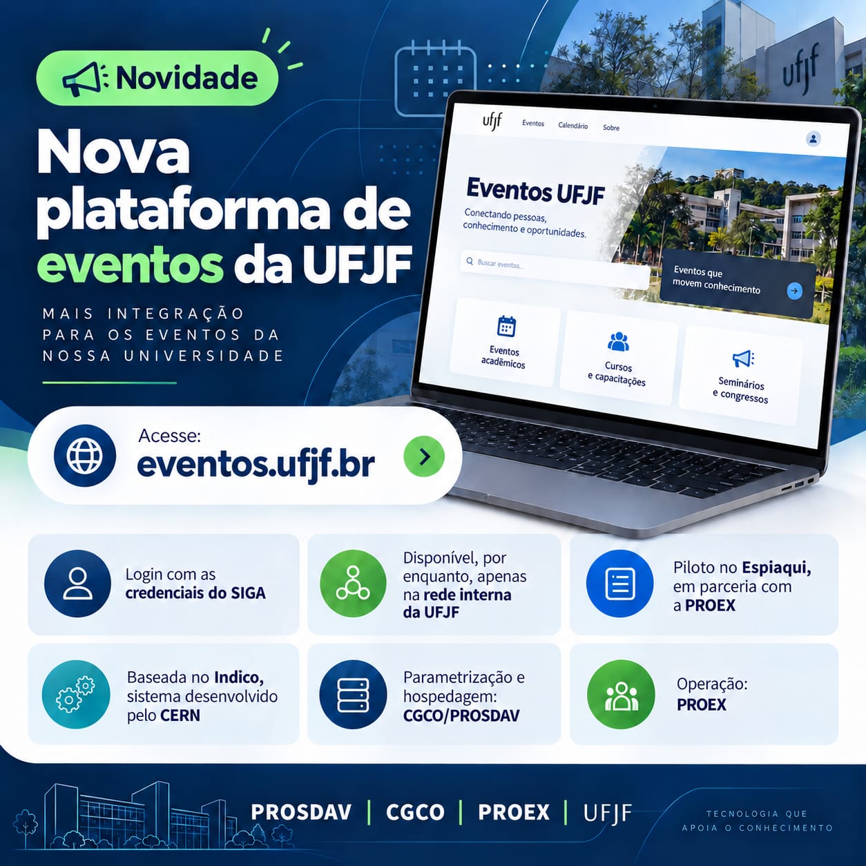 Nova plataforma de eventos da UFJF está entrando no ar!