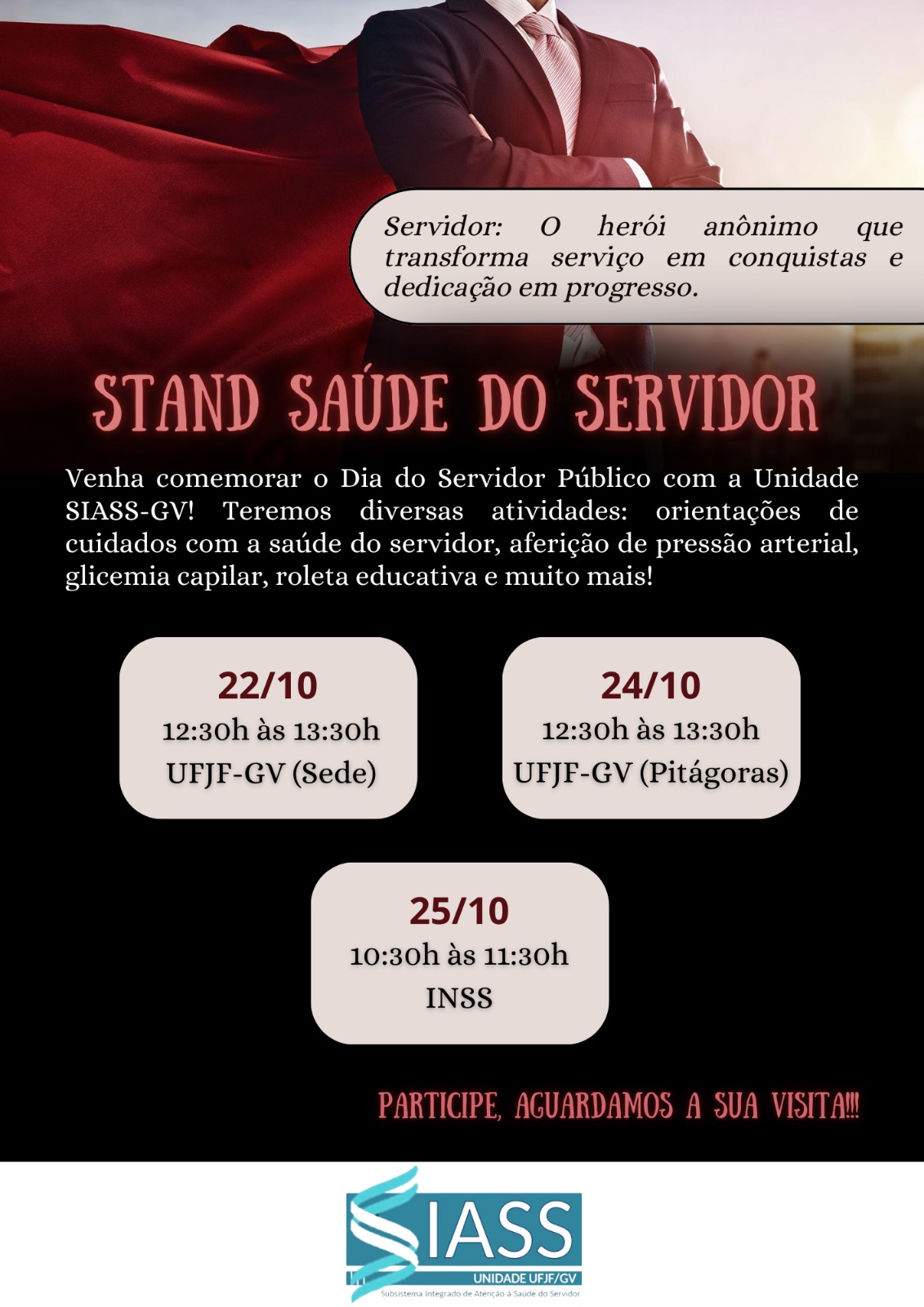 Evento SIASS/GV: Dia do Servidor Público