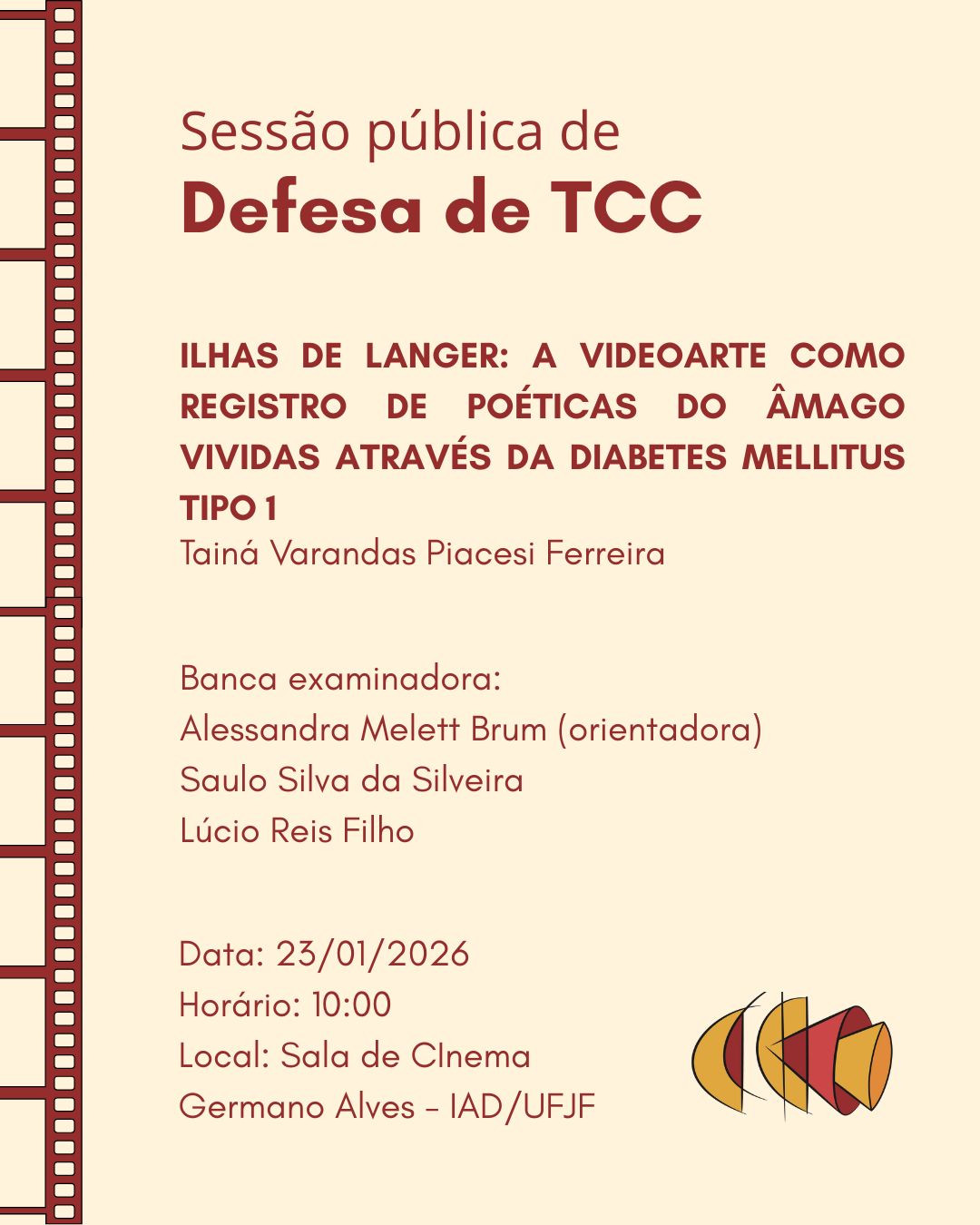Defesa Pública de TCC: Ilhas de Langer: A videoarte como registro de poéticas do âmago vividas através da diabetes mellitus tipo 1