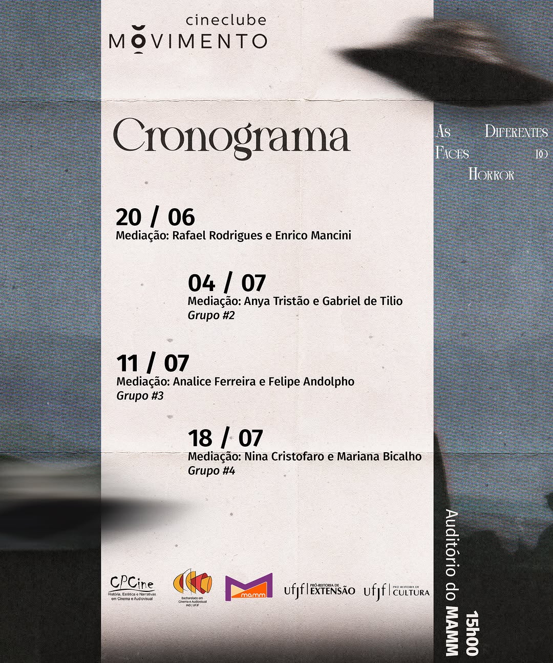 Mostra “As Diferentes Faces do Horror”: Cronograma Atualizado