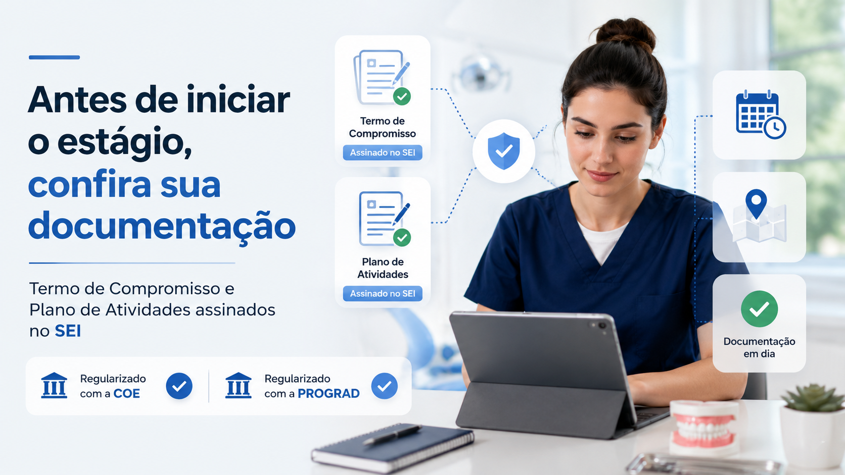 Antes de iniciar o estágio, confira sua documentação!