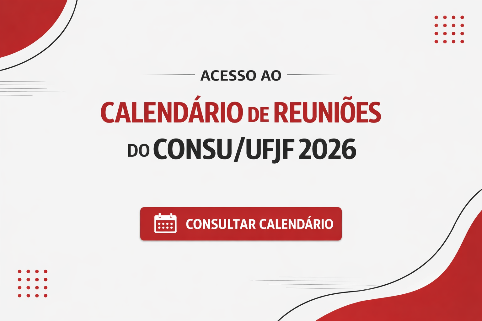 Calendário 2026 – Reuniões Ordinárias do CONSU