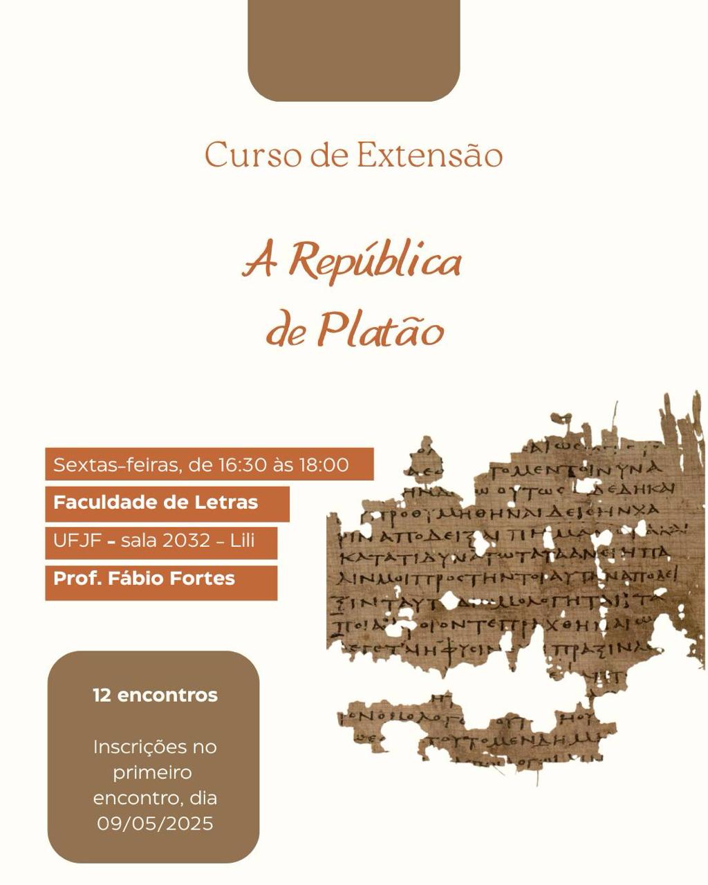 Curso de Extensão – A República de Platão