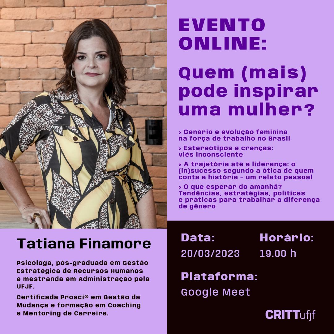 Critt promove live sobre os desafios da mulher empreendedora