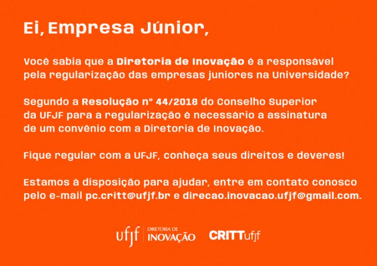 Regularização de Empresas Juniores da UFJF Critt Centro Regional de