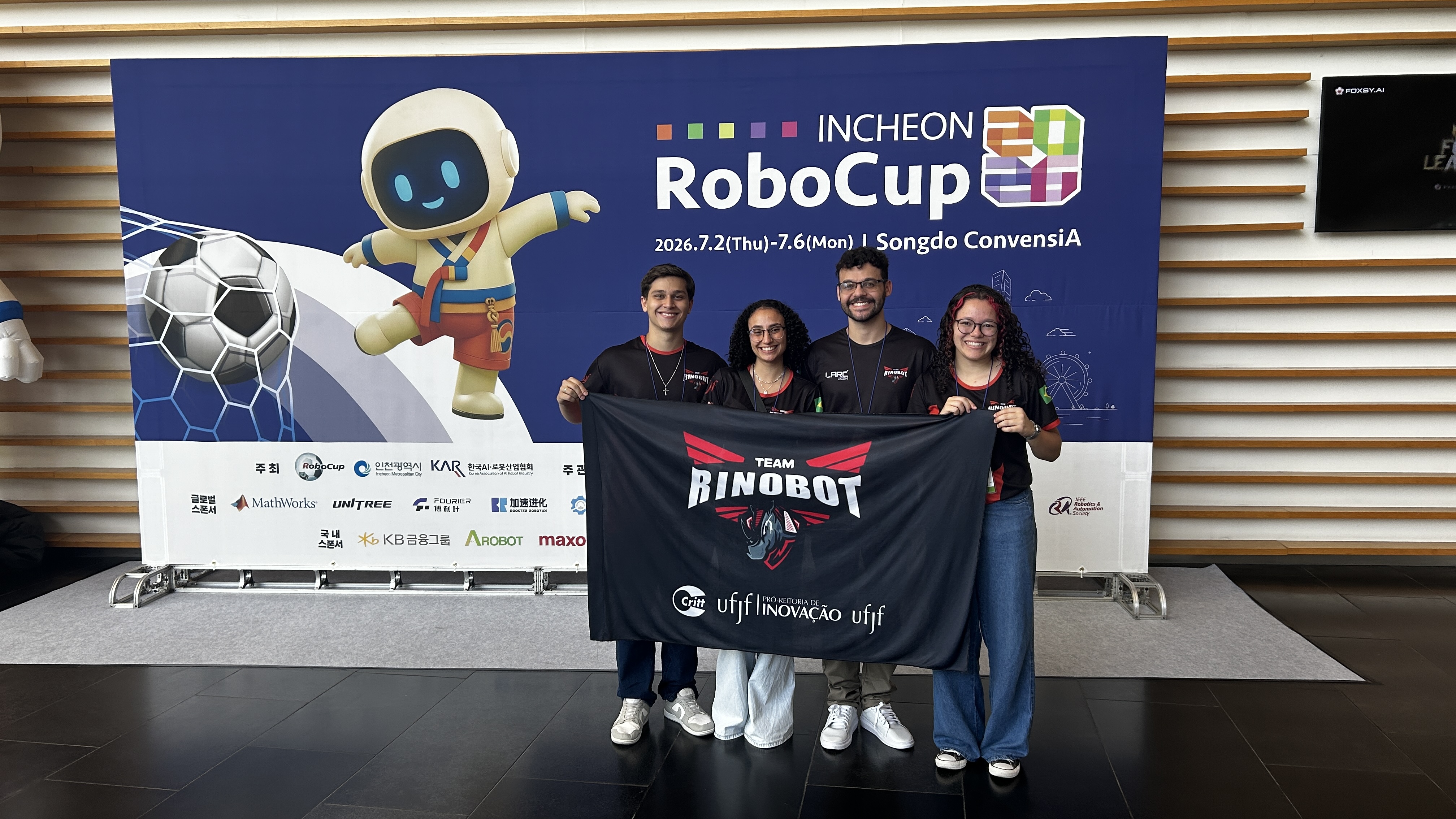 Rinobot Team representa UFJF na RoboCup 2026, Coreia do Sul