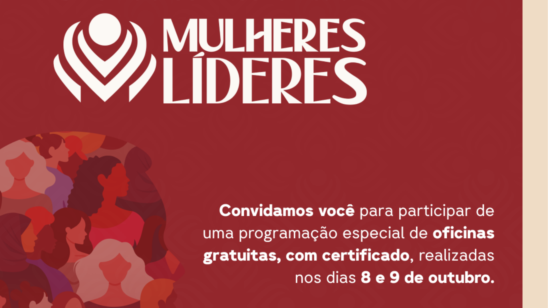 Programa Mulheres Líderes oferece oficinas gratuitas