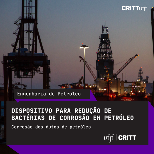 Dispositivo para Redução de Bactérias de Corrosão em Petróleo - BR 10 2020 016608 5