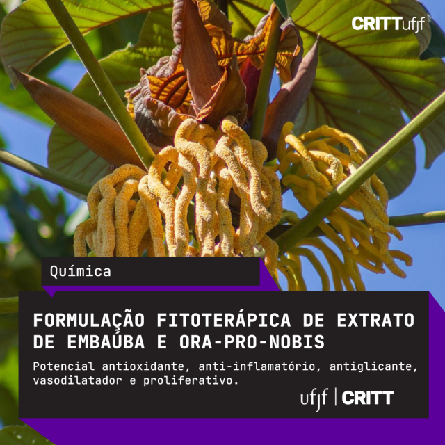 Formulação Fitoterápica de Extrato de Embaúba e Ora-pro-nobis - BR 102019022100-3