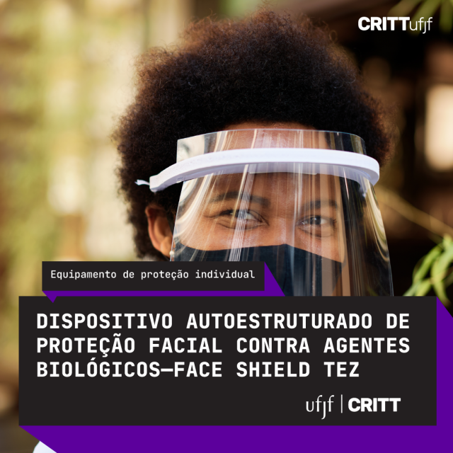 Dispositivo autoestruturado de proteção facial contra agentes biológicos - Face Shield TEZ - BR 20 2020 010746 7