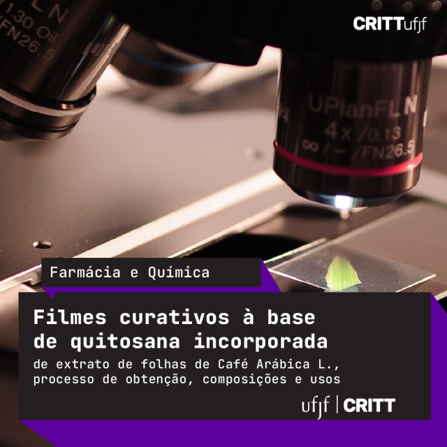 Filmes curativos à base de quitosana incorporada de extrato de folhas de Café Arábica L., processo de obtenção, composições e usos