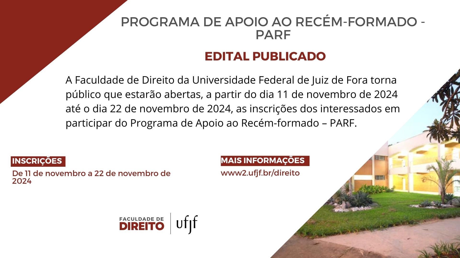 Publicado Edital PARF – 2024