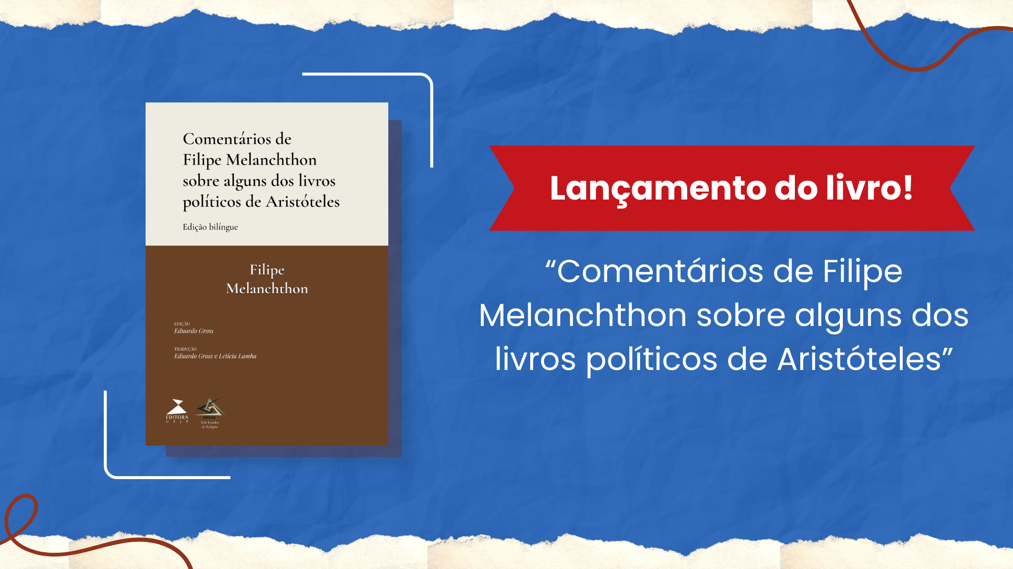 Lançamento da Editora UFJF resgata pensamento político do pensador Filipe Melanchthon e debate relações entre religião e política