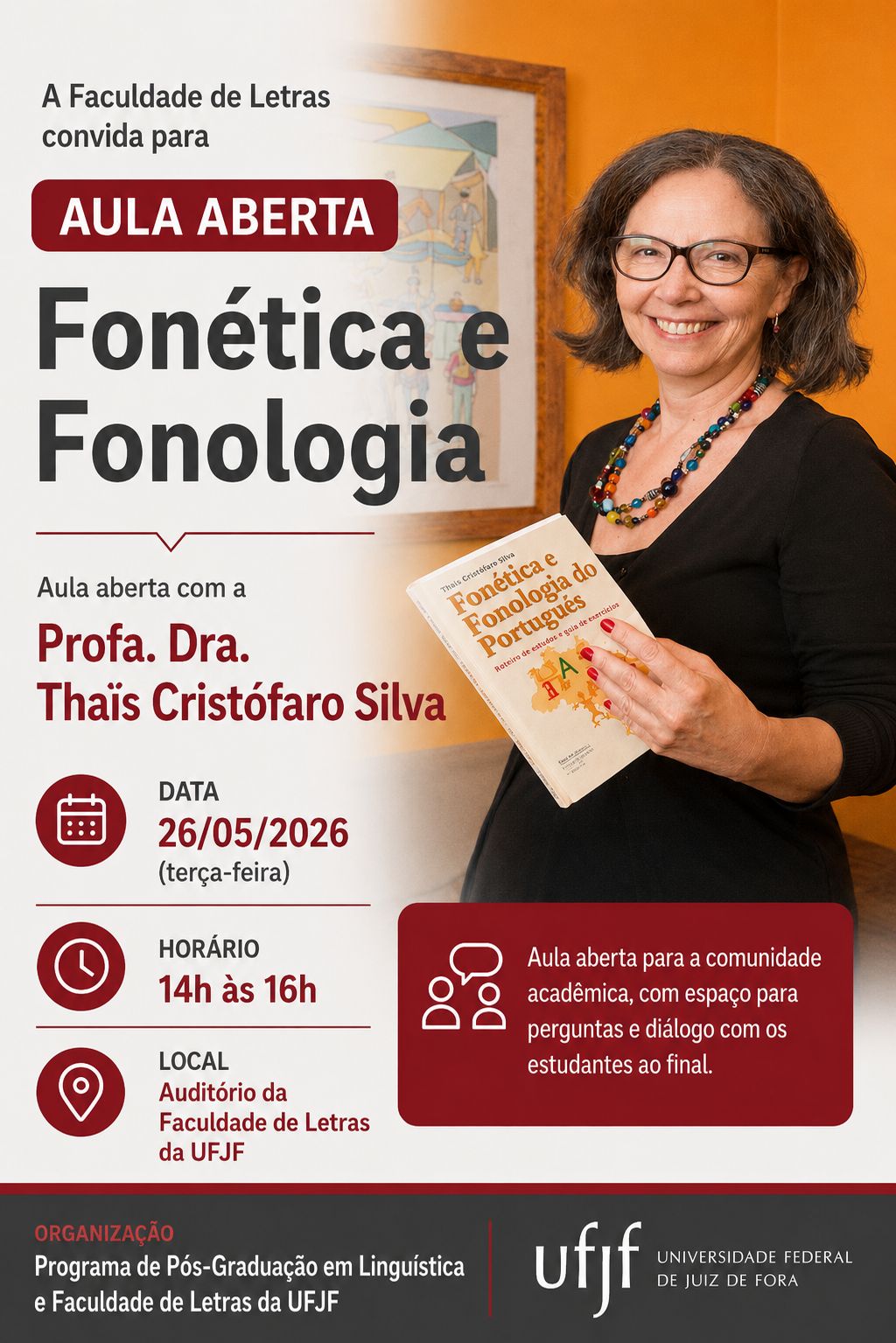 Aula Aberta com a Profa. Thaïs Cristófaro Silva — Fonética e Fonologia