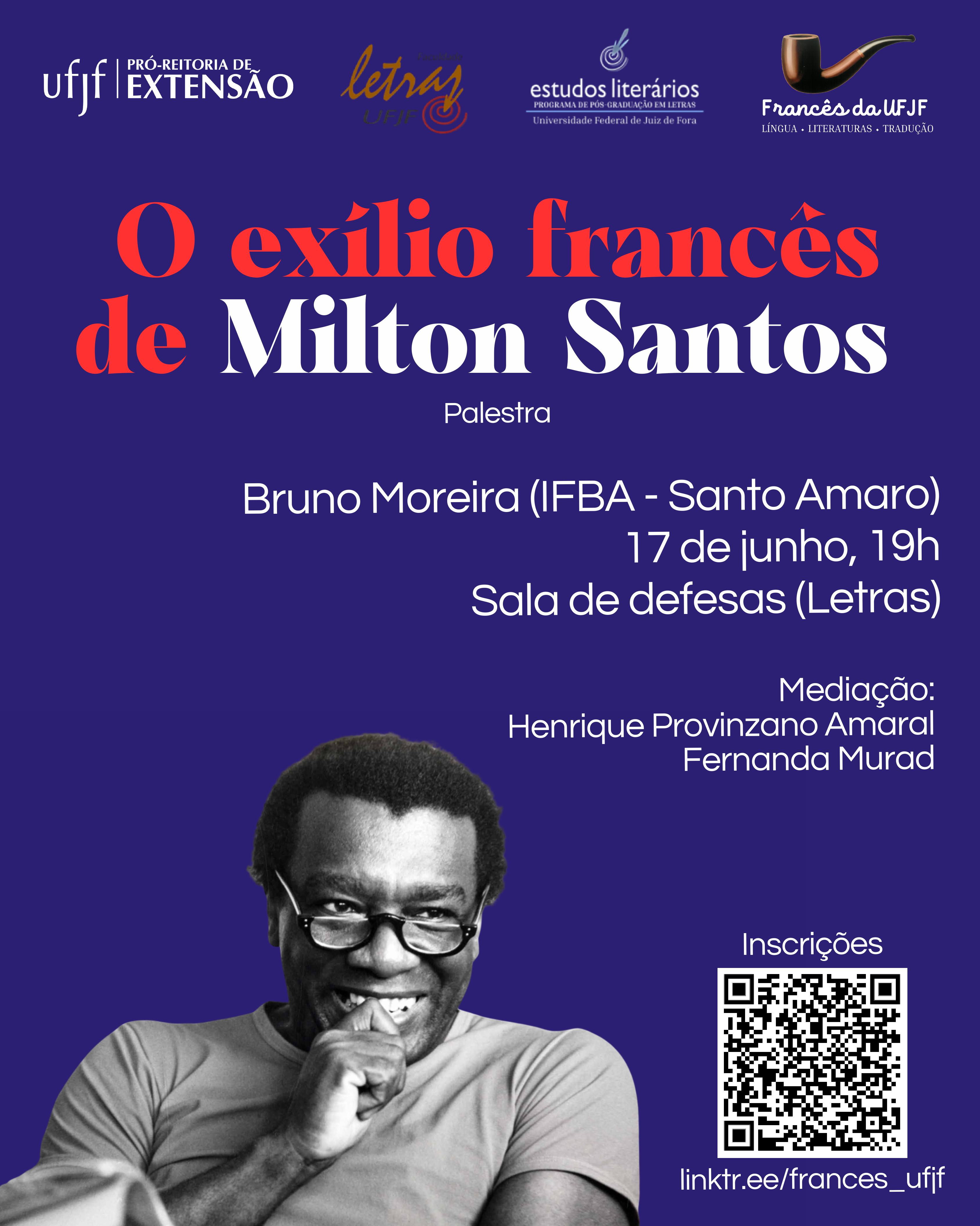 Centenário de Milton Santos: palestra e minicurso na Faculdade de Letras