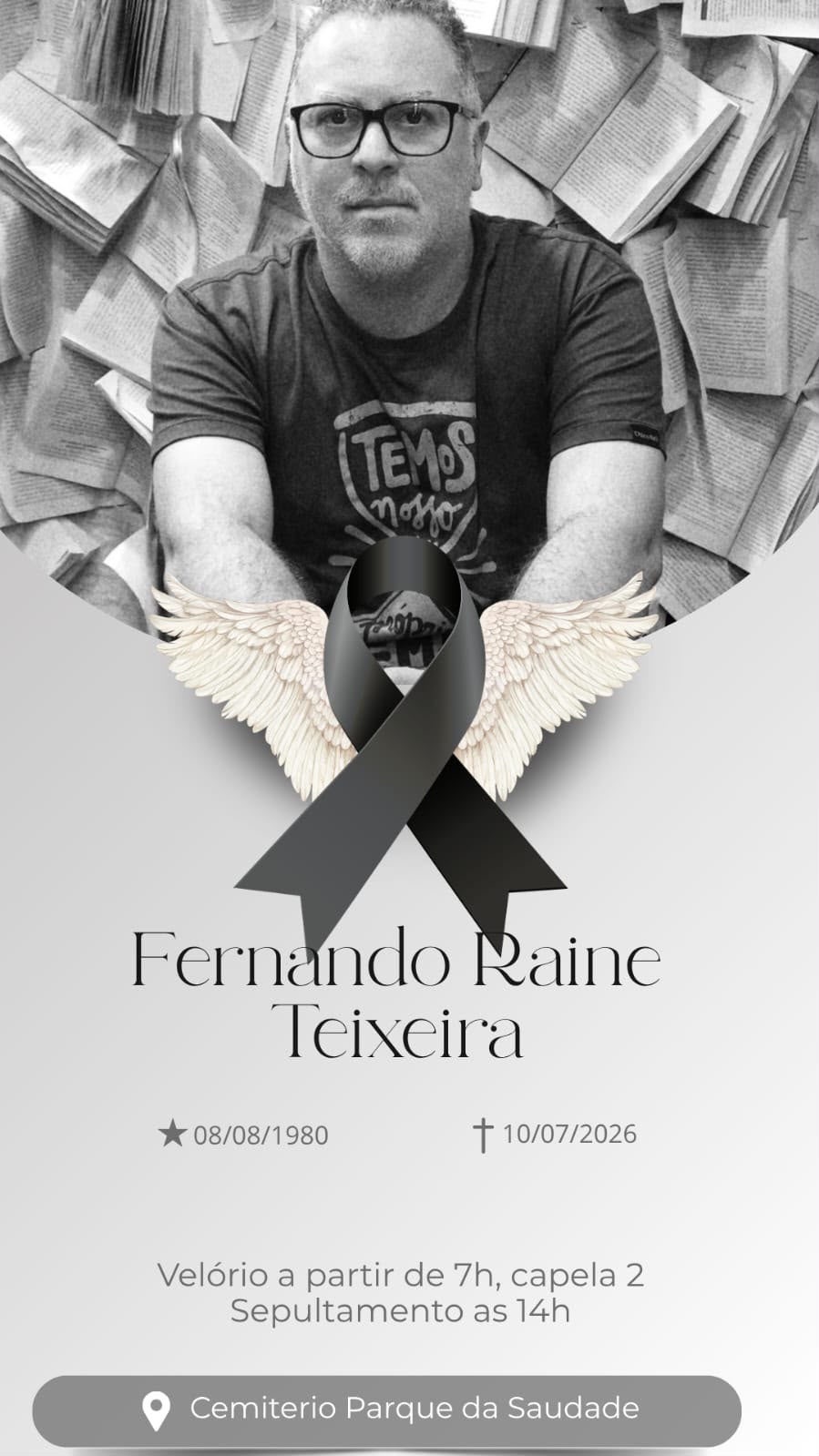 Nota de Pesar: Fernando Raine Teixeira