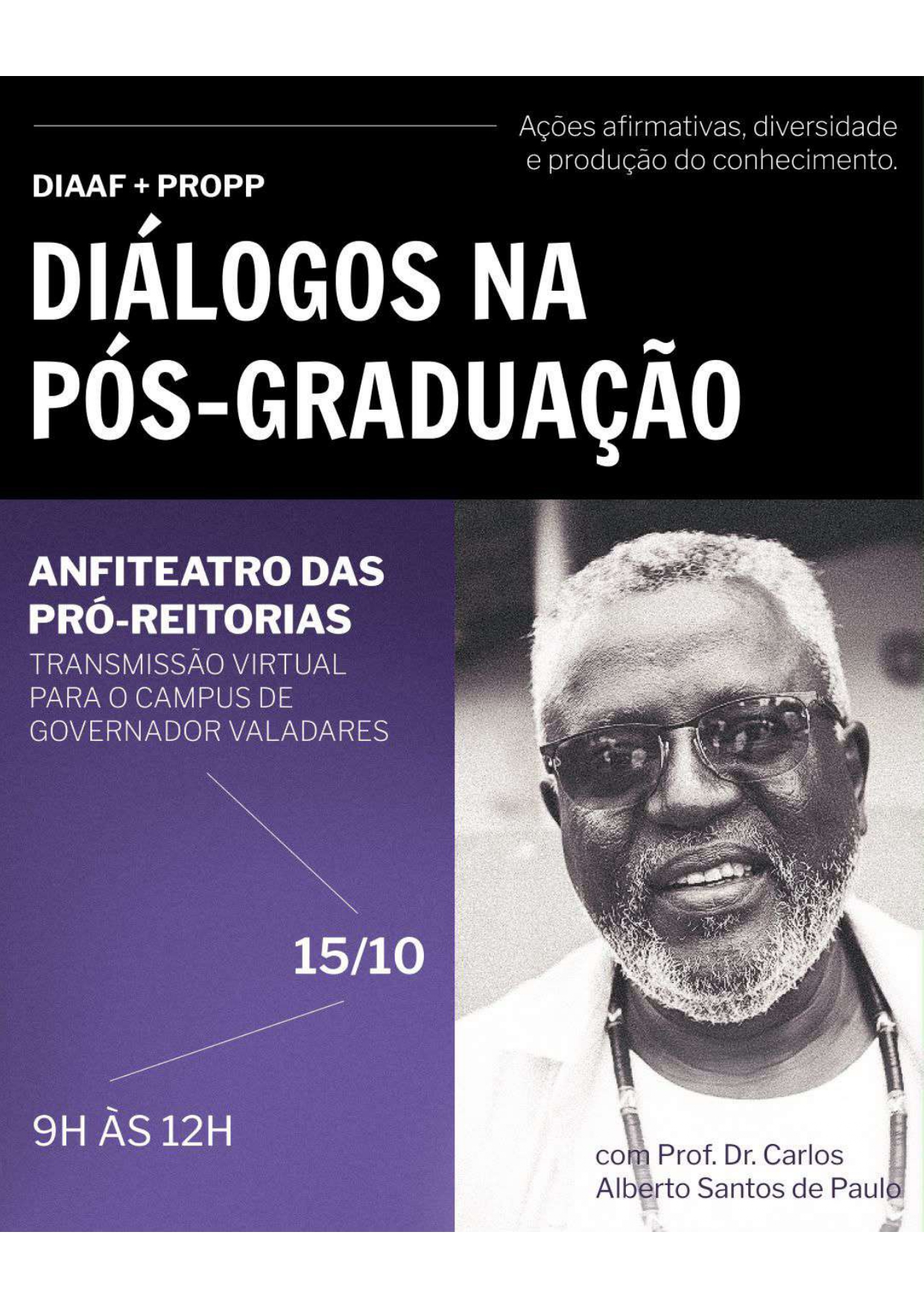 UFJF promove diálogo sobre ações afirmativas na Pós-Graduação