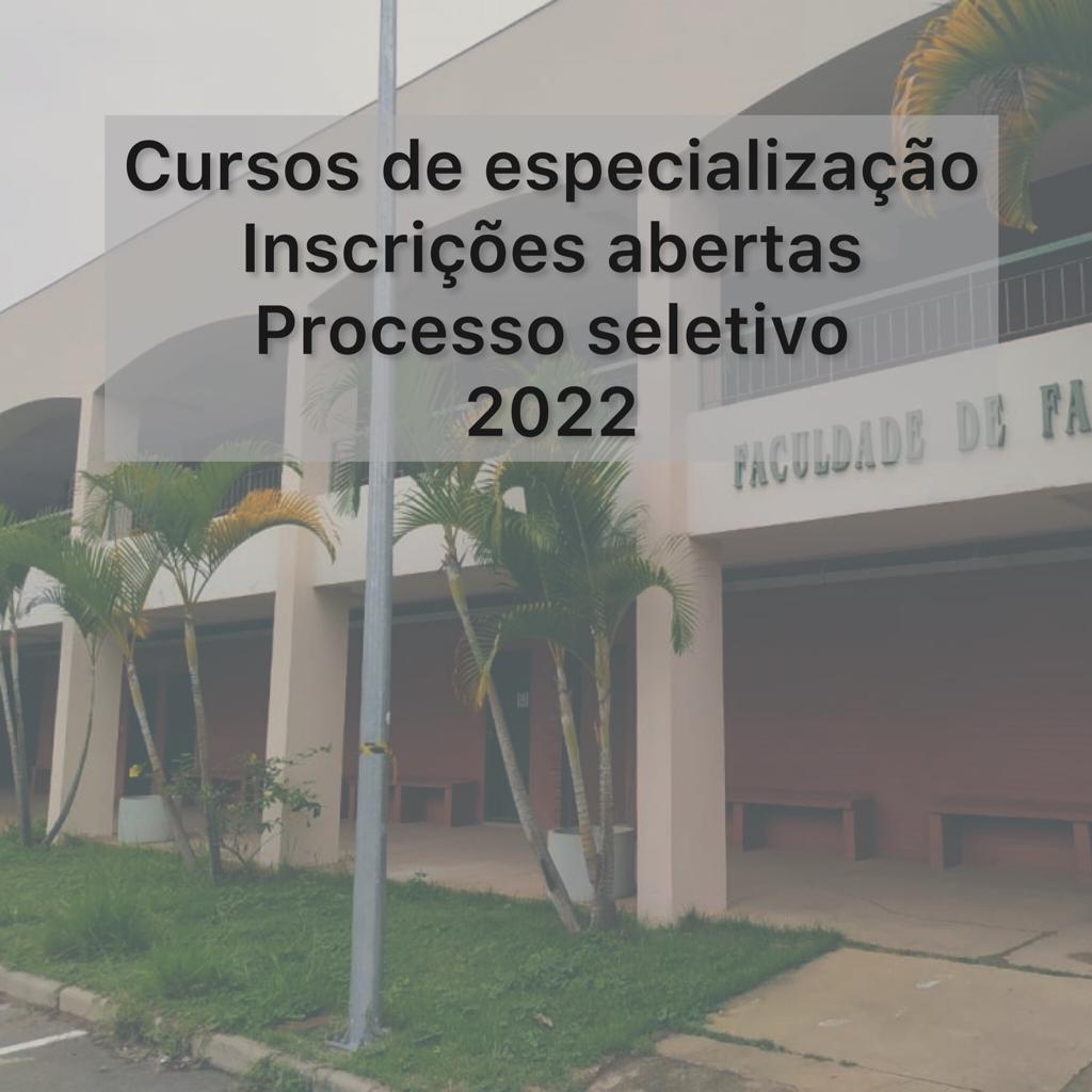 Inscrições abertas para os cursos de Especialização 2022