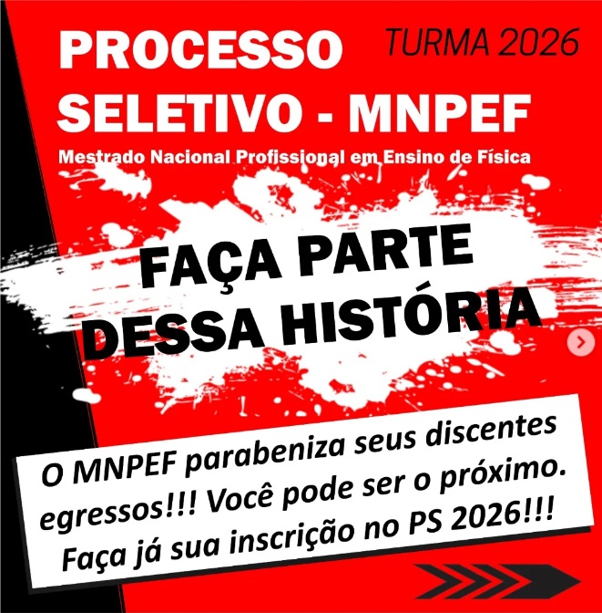 Seleção para o Mestrado em Ensino de Física