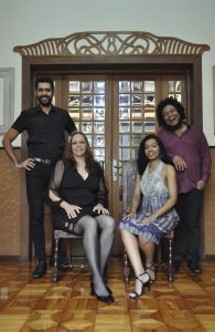 Alexandre, Tâmara, Michelle e Elmir se apresentarão ao lado da pianista Letícia Villela no Forum da Cultura da UFJF. Foto: Equipe Forum da Cultura.