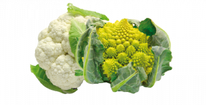 Couve flor e brócolis romanesco, dois grandes exemplos de fractais.
