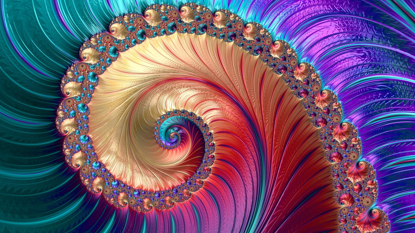 Imagem fractal gerada no computador.