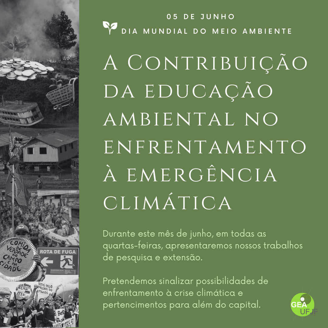 GEA debate contribuição da educação ambiental ao enfrentamento da emergência climática