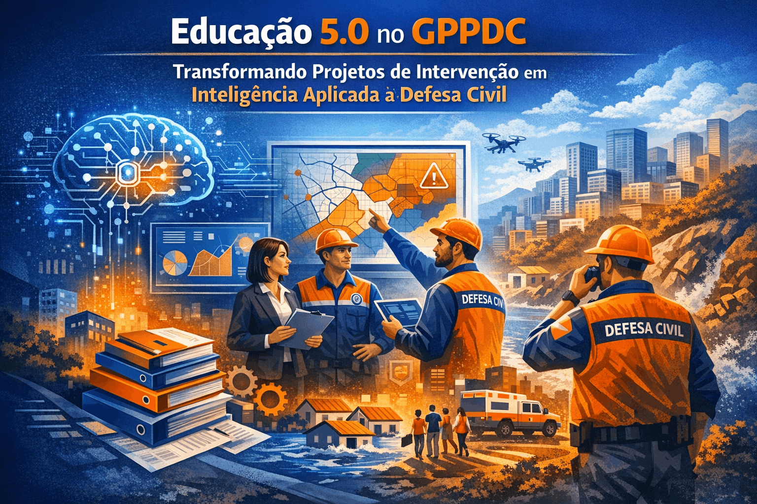 Educação 5.0 no curso: Transformando Projetos de Intervenção em Inteligência Aplicada à Defesa Civil