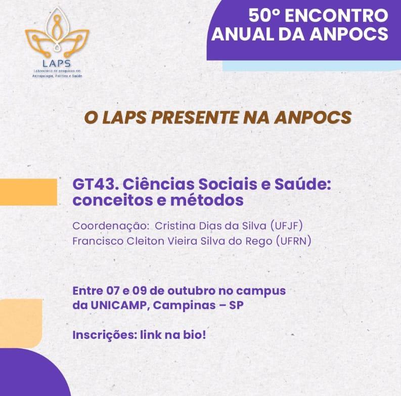 Estão abertas as inscrições para a apresentação e participação na ANPOCS