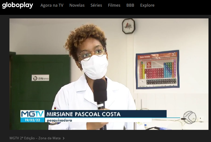 LDNano on TV : “Covid-19: UFJF desenvolve pesquisa com medicamento para agir nos pulmões”
