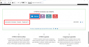 PDF24 Creator: Tarjar PDF, Renomear e Salvar PDF (em vermelho, clique para ampliar)