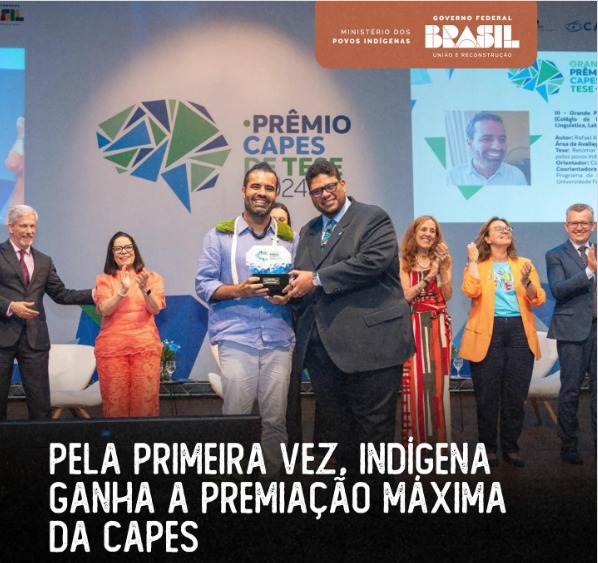 O Prêmio CAPES de Tese teve pela primeira vez, em 2024, um pesquisador indígena no topo da premiação.